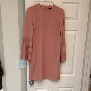 Maggy London Dusty Rose Pleated-Cuff Mini Dress